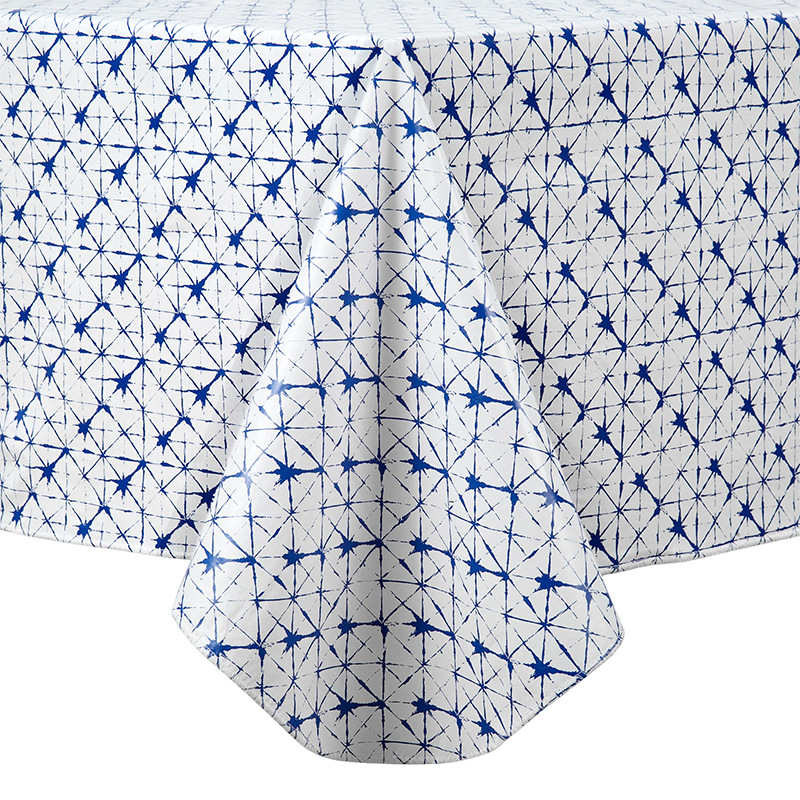 ПВХ-Покрывало для Стола Прямоугольное с Голубыми Стрелками