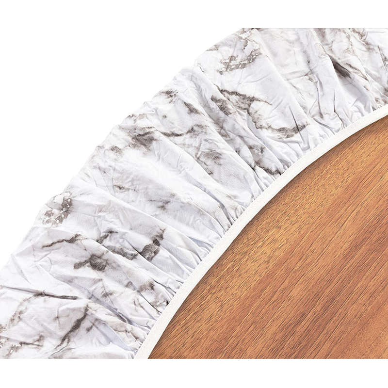 ПВХ-покрывало овальное с мраморным узором