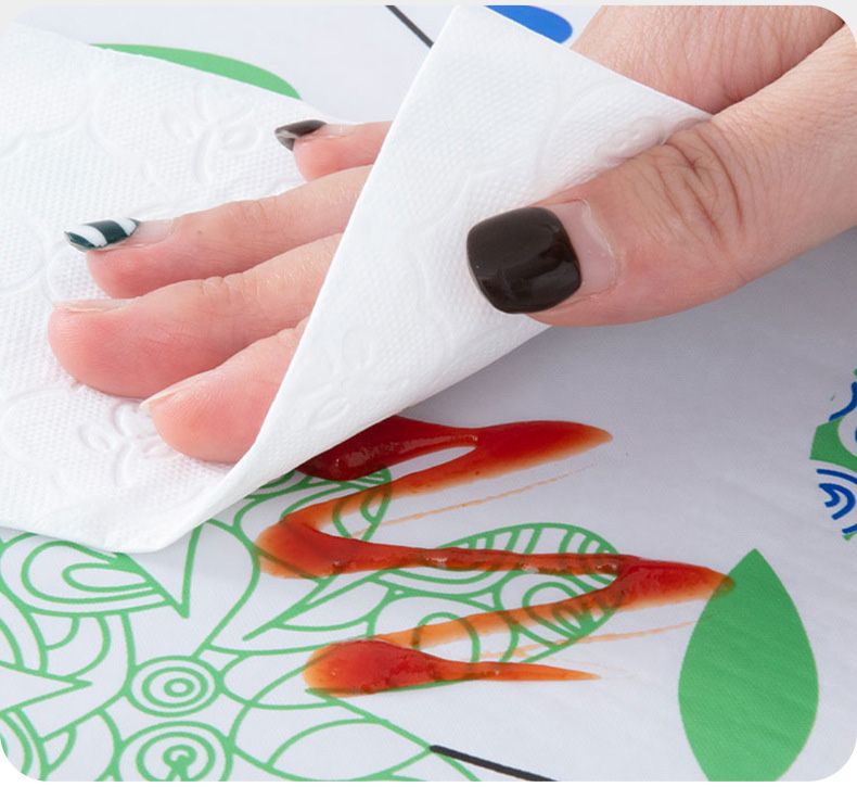 Прямоугольная скатерть PVC с синими цветами