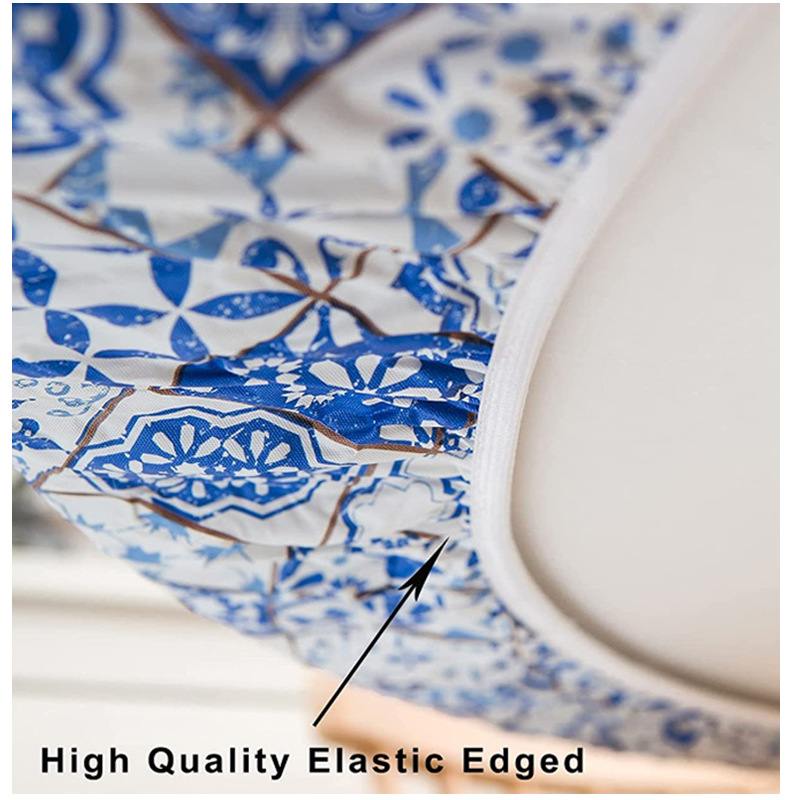 Круглая скатерть PVC с узором под плитку