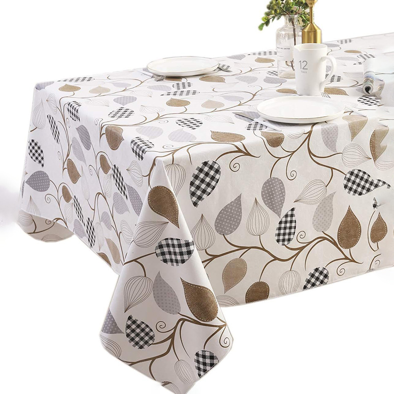 ПВХ-покрывало прямоугольное с листовым узором