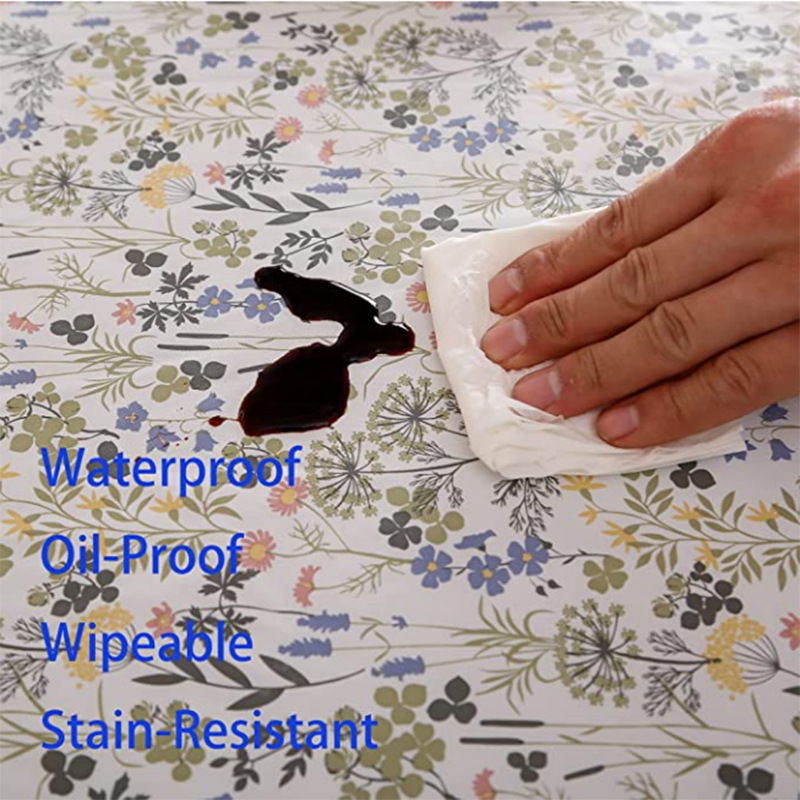 Прямоугольная скатерть PVC с мелким цветочным узором