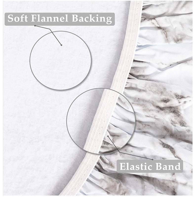 ПВХ-покрывало овальное с мраморным узором