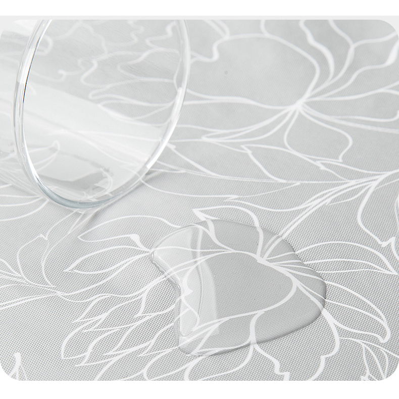 ПВХ-покрывало прямоугольное серое с узором