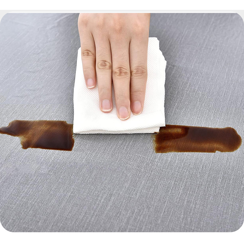 ПВХ-покрывало круглое серое с тканевым узором