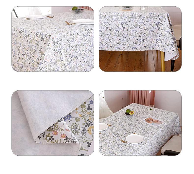 Прямоугольная скатерть PVC с мелким цветочным узором