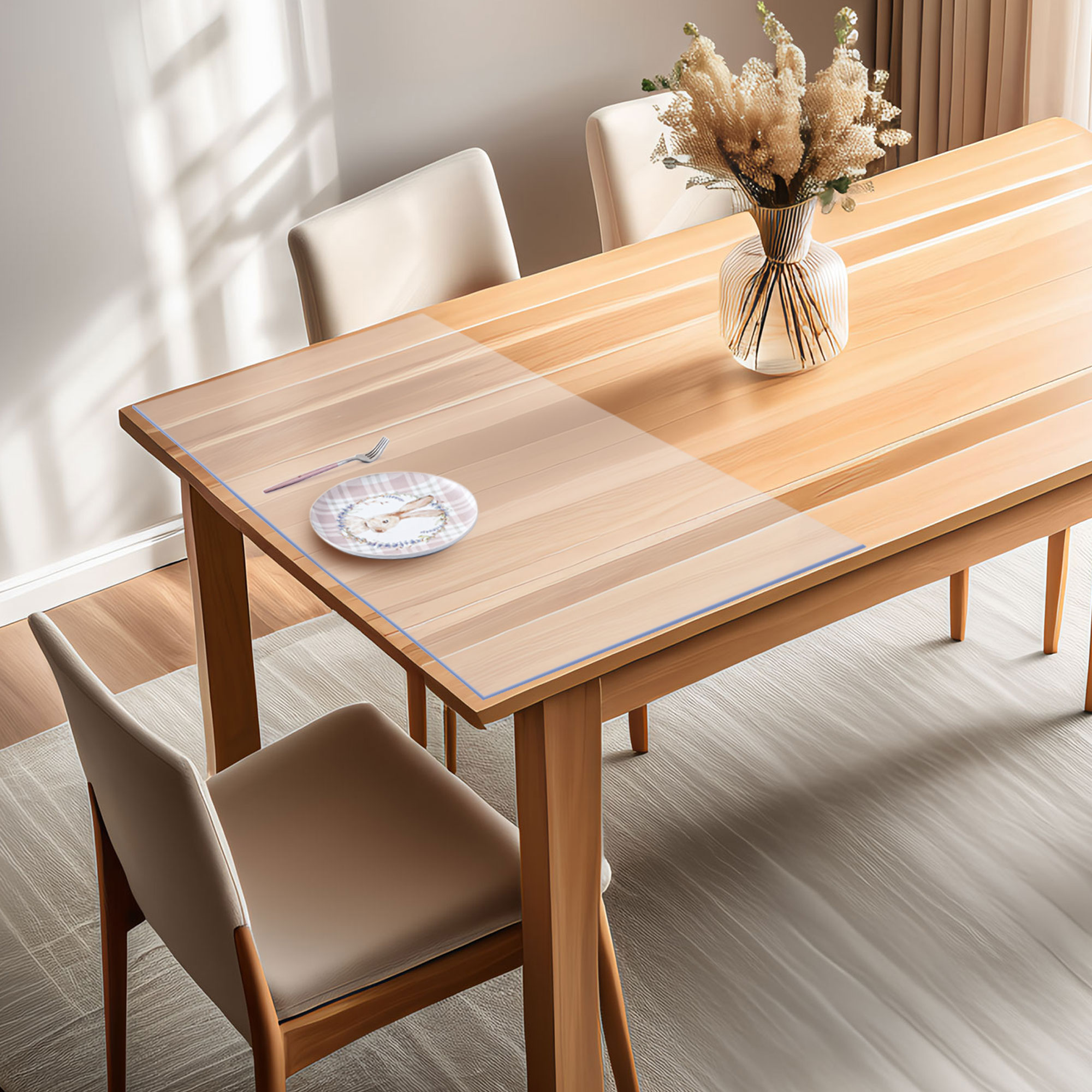 Прозрачная PP-подставка для стола: невидимая защита + “без перекрытия” привлекательности стола — практично и стильно