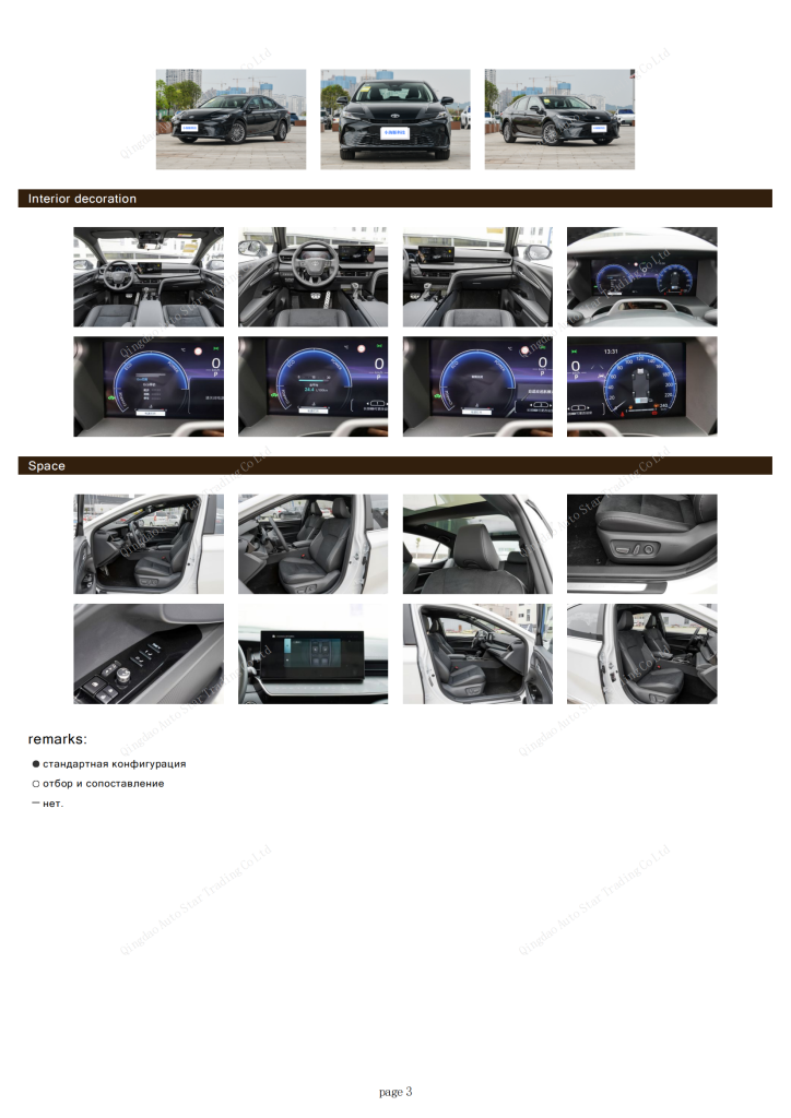 TOYOTA CAMRY 2024 в наличии в Horgos Crossing - Huishida Trading