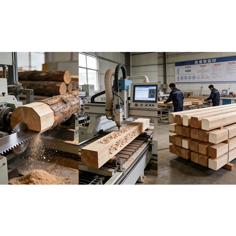 Тщательная обработка: балки для кроватей из массива дерева Lanxin – приверженность качеству