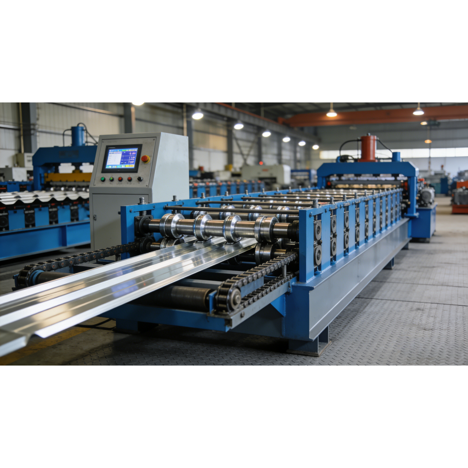 Формовочная машина для холодной гибки коньковой черепицы