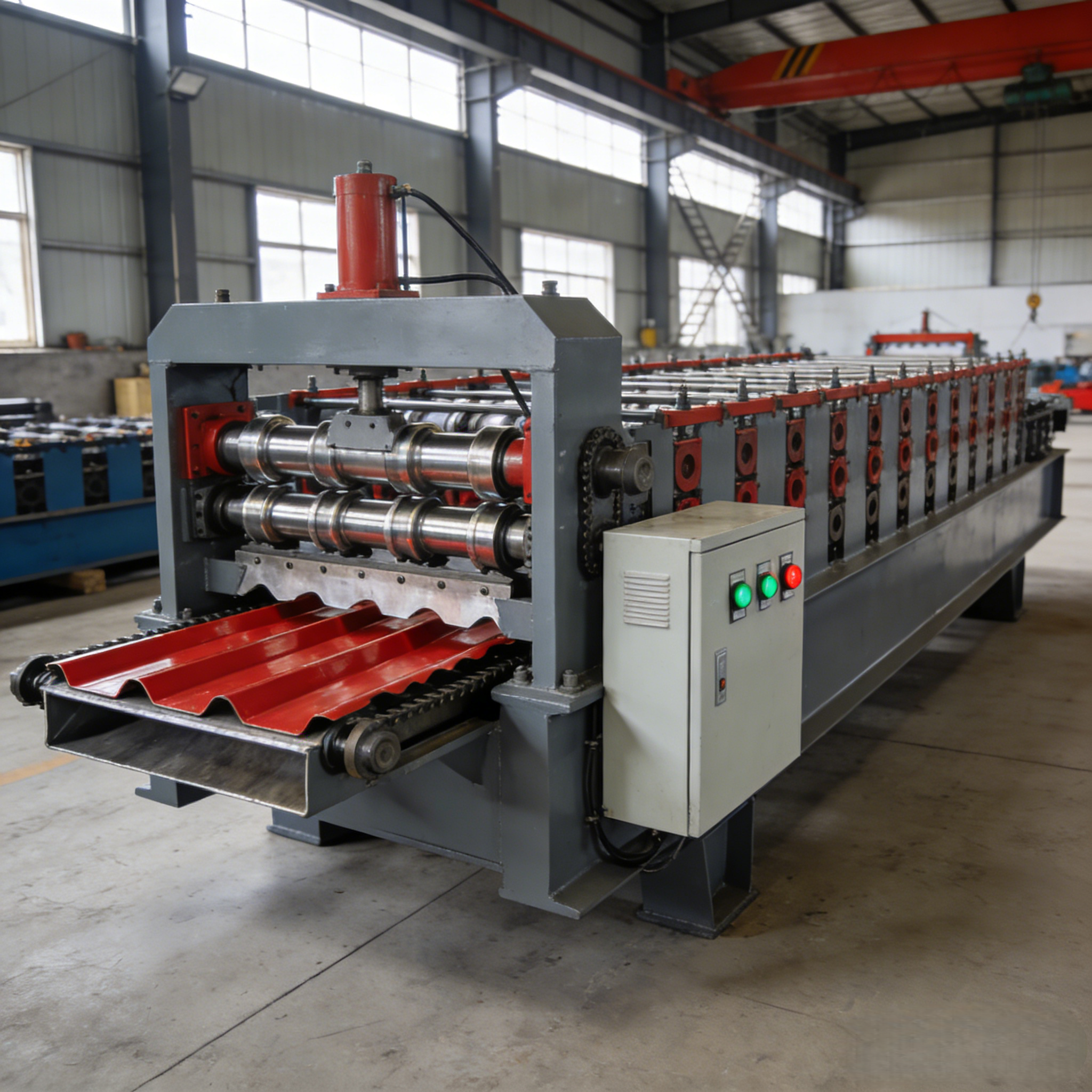 Формовочная машина для холодной гибки коньковой черепицы