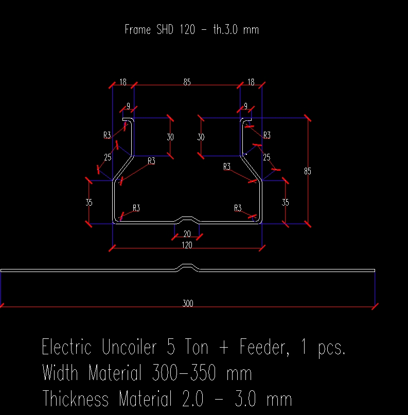 Станок для профилирования стеллажей для супермаркетов