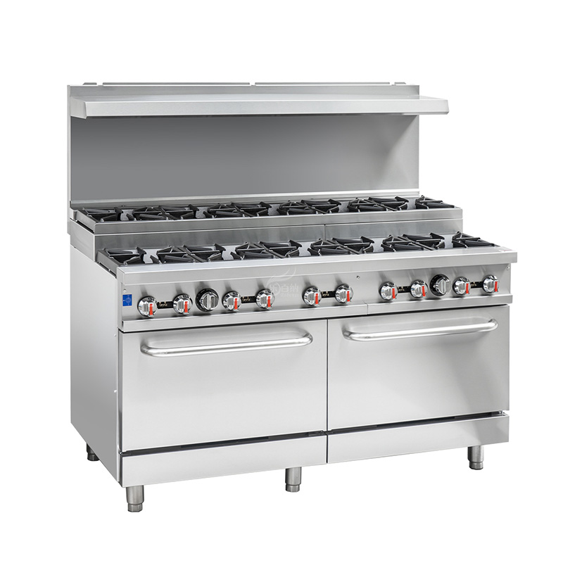 Коммерческая газовая плита с 10 конфорками и многоуровневым дизайном (RGR60LS)