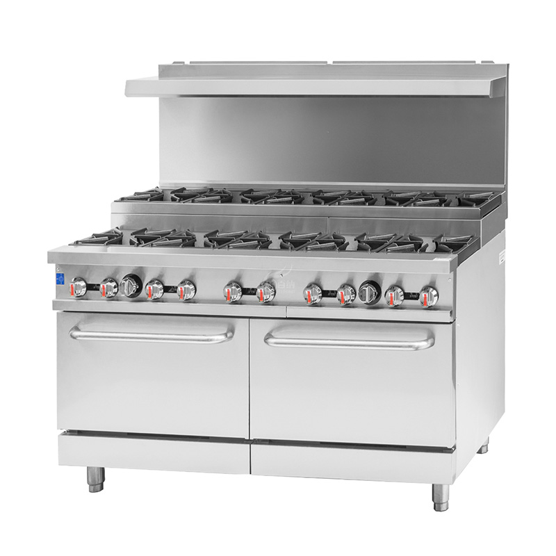 Коммерческая газовая плита с 10 конфорками и многоуровневым дизайном (RGR60LS)