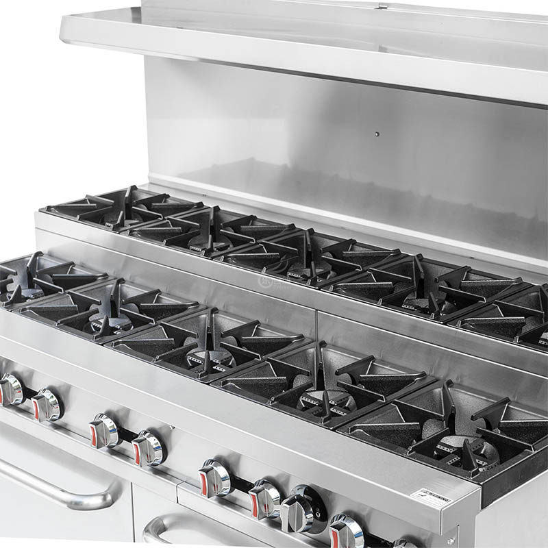 Коммерческая газовая плита с 10 конфорками и многоуровневым дизайном (RGR60LS)