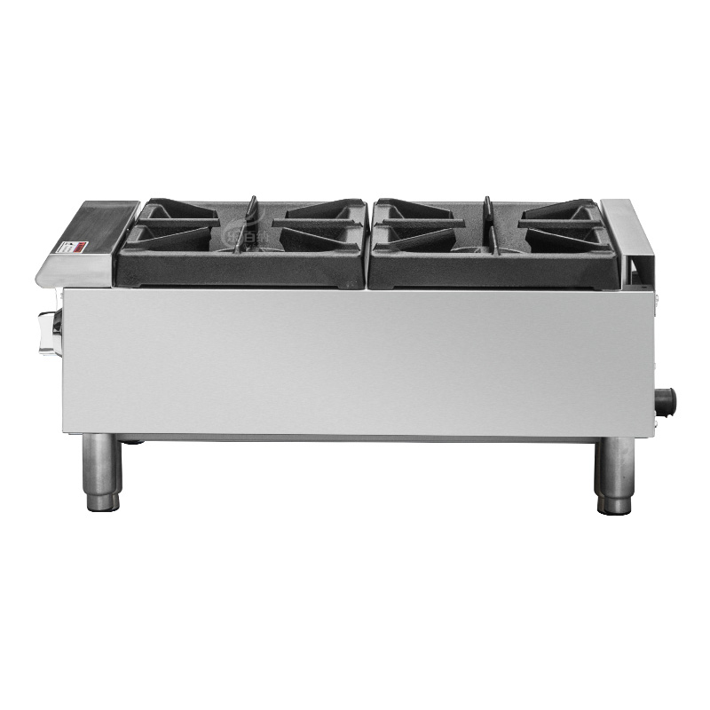 2-конфорочная настольная коммерческая газовая плита с чугунными горелками (GHP-2L)