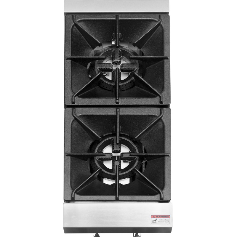 2-конфорочная настольная коммерческая газовая плита с чугунными горелками (GHP-2L)