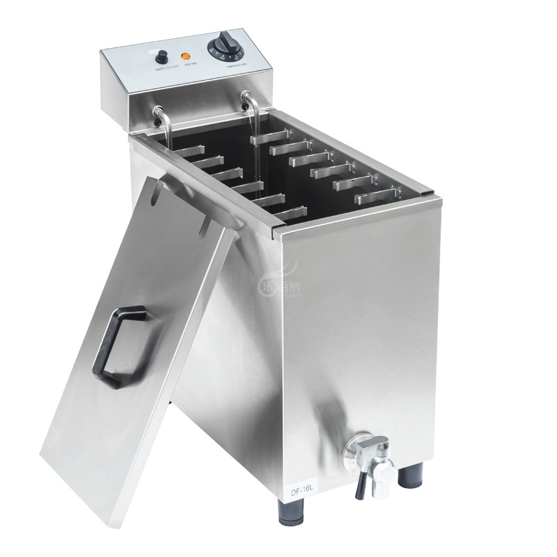Промышленная фритюрница для корн-догов и хот-догов на 12 шпажек с зажимами, 16 литров (DF-16L)