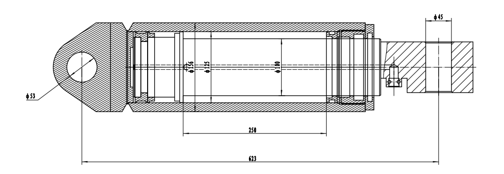 Гидравлический цилиндр для шахтных перегрузочных машин