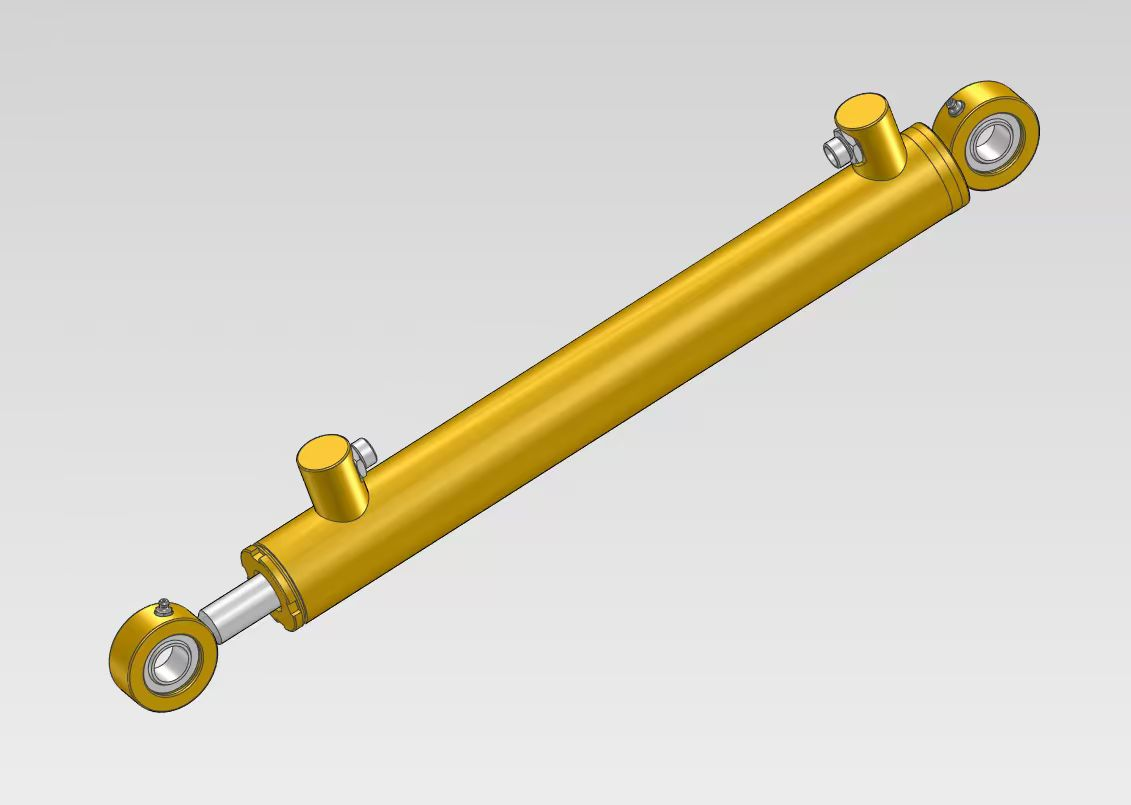 Рулевой цилиндр переднего моста прицепа 40/25*220