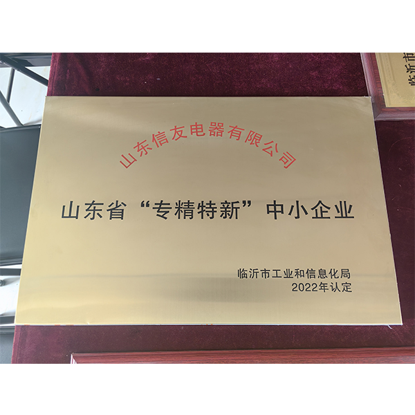 Компания Shandong Xinyou Electric Co., Ltd. успешно прошла проверку и сертификацию «Специализированные, специализированные и новые» предприятия малого и среднего бизнеса 2025 года