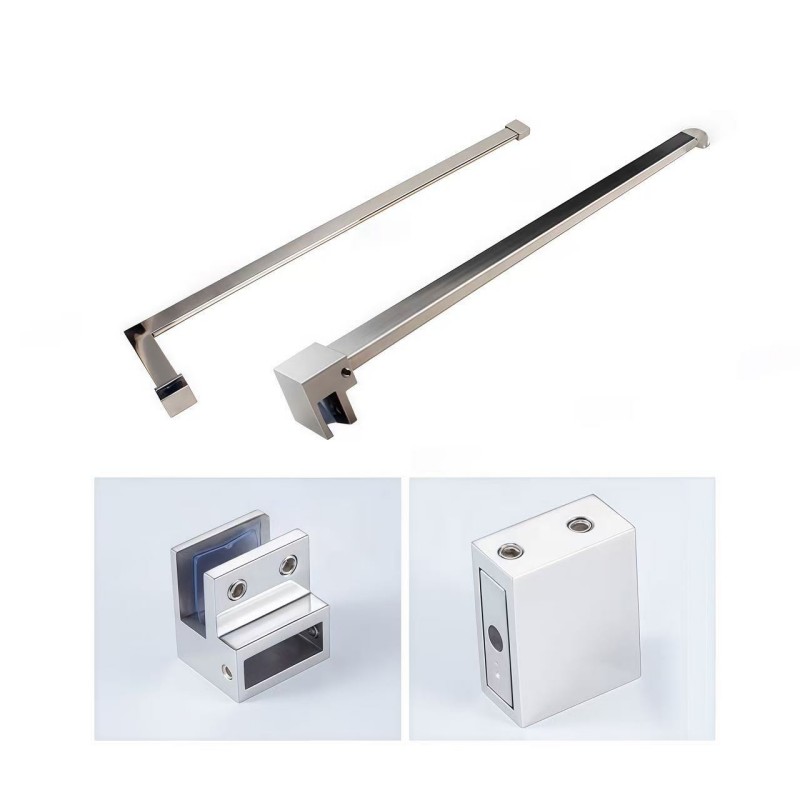 Возможно изготовление на заказ высокопрочных металлических соединителей для безрамных стеклянных конструкций из нержавеющей стали, зажимов для стекла