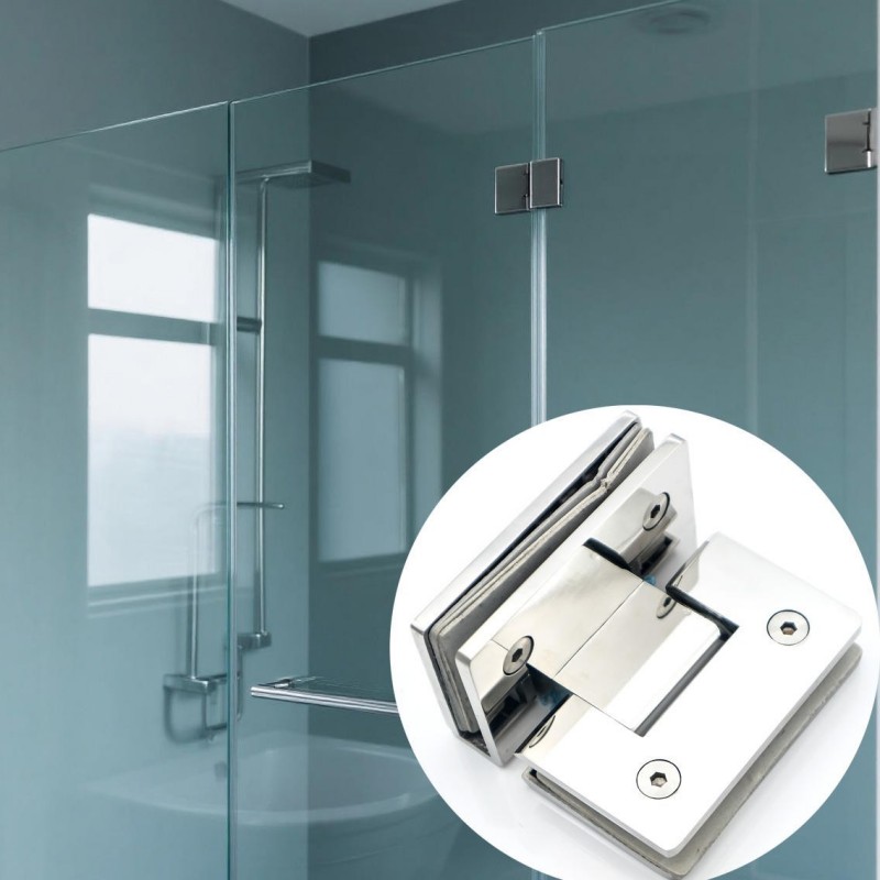 Высококачественная прочная петля для душевой кабины из нержавеющей стали, зажимная петля для безрамного стекла