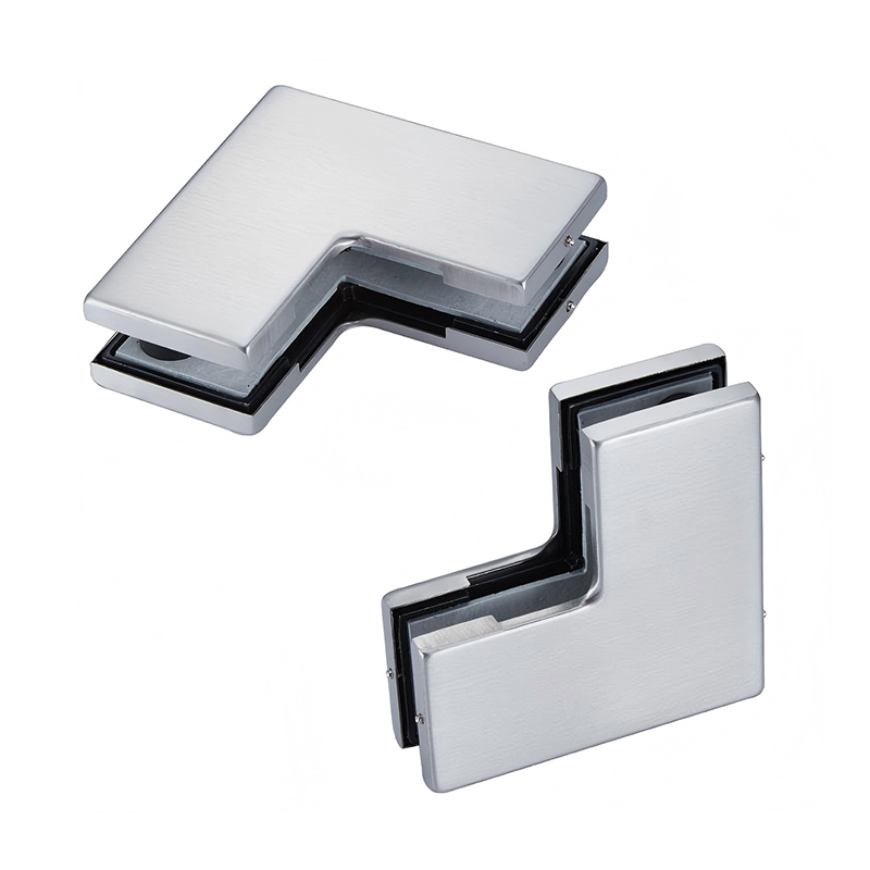 Популярный товар: угловой соединительный элемент из алюминиевого сплава 304 SS для стеклянных дверей, небольшой L-образный