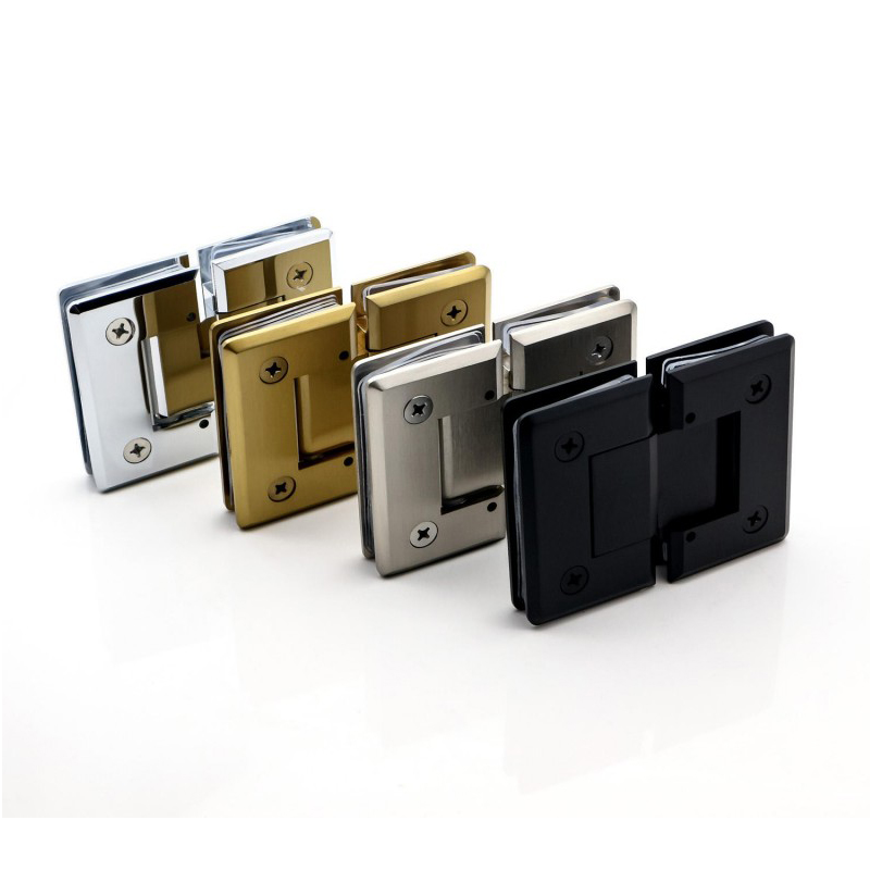 Современная петля для душевой стеклянной двери из нержавеющей стали 304 с сатинированным золотистым покрытием, обеспечивающая плавный закрывание на 180 градусов, подходит для ванных комнат, отелей и офисов