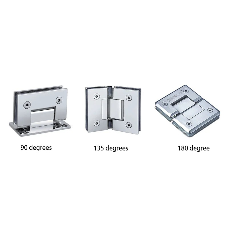 Современная петля для душевой стеклянной двери из нержавеющей стали 304 с сатинированным золотистым покрытием, обеспечивающая плавный закрывание на 180 градусов, подходит для ванных комнат, отелей и офисов