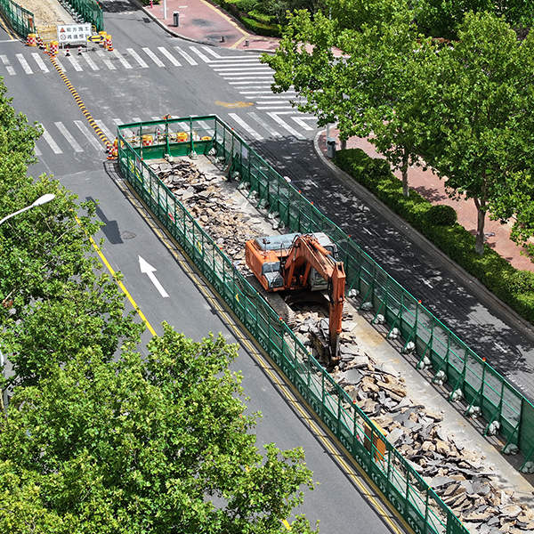 Прямой доступ к строительной площадке на улице Цзюфэн