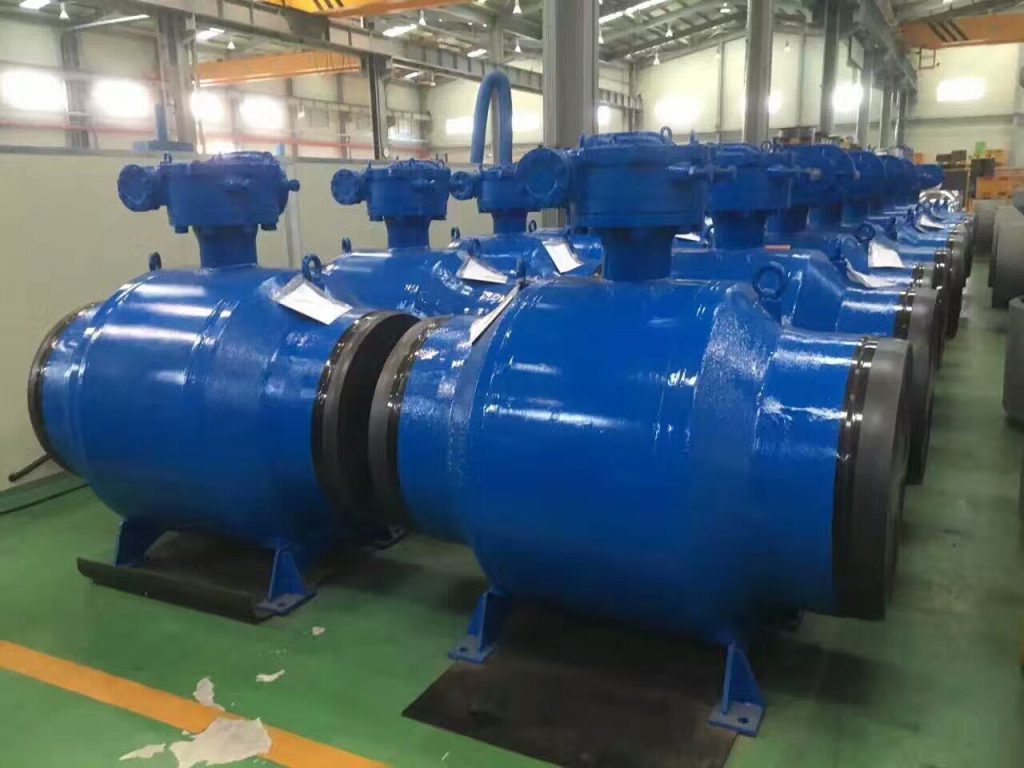 Полностью сварной шаровой кран DN1400 для трубопроводных систем