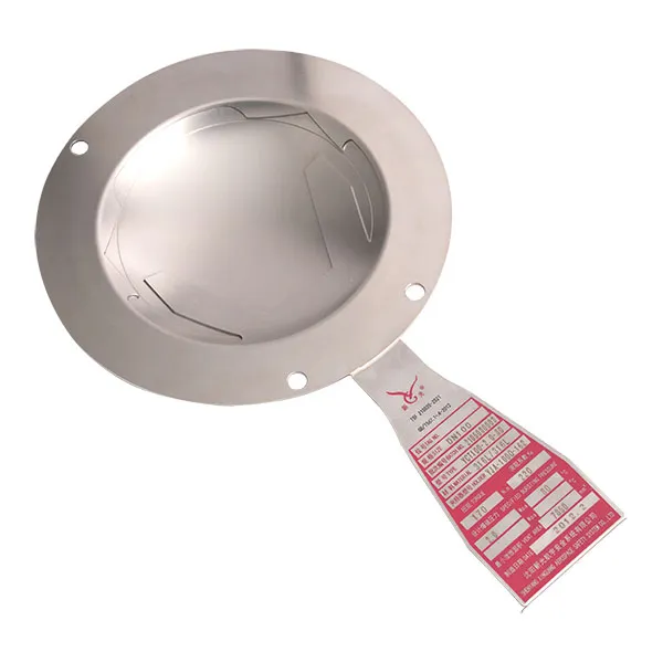 Обратнокупольный щелевой разрывной диск в держателе