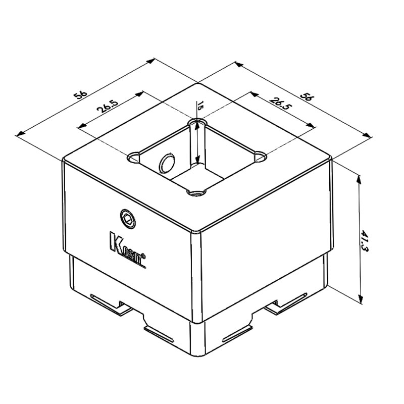 RU 25 Держатель для крепления с квадратными прорезями(KS-T025R916)