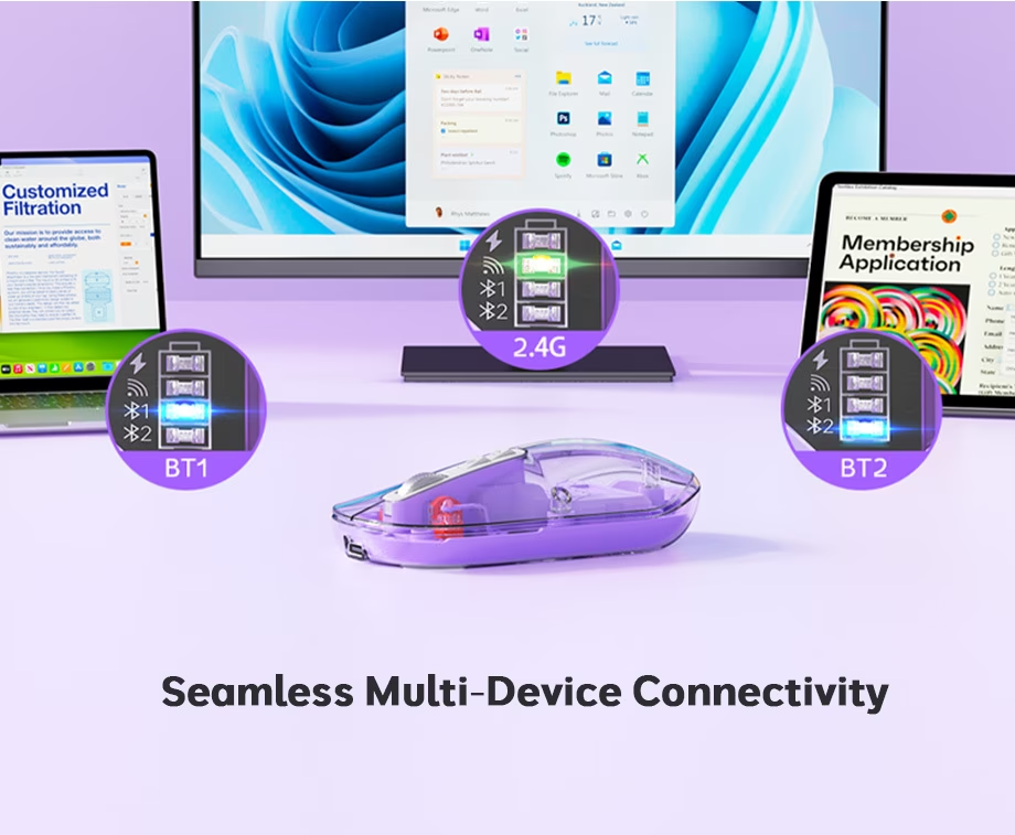 2.4G & Возможность подключения Bluetooth для гибкого удобства