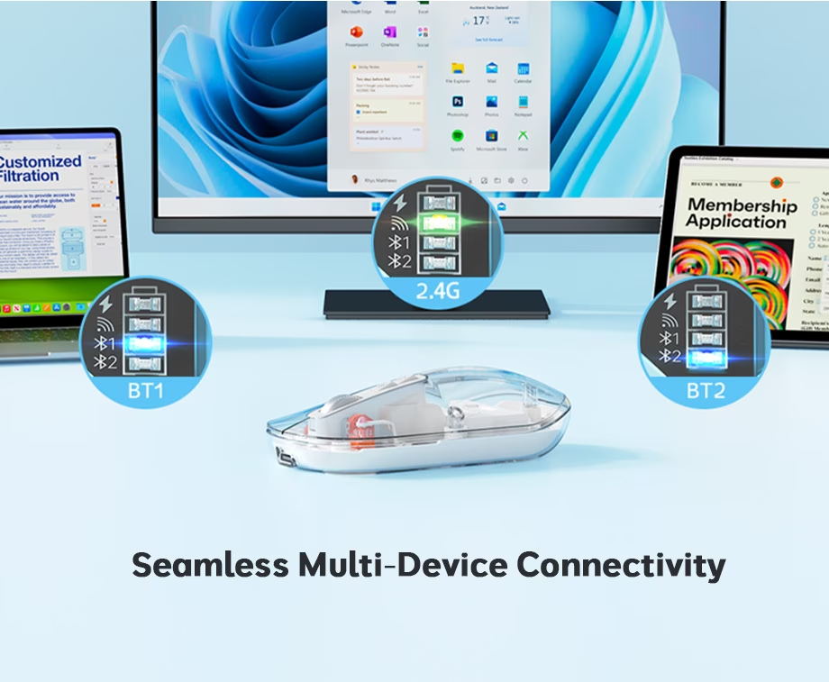2.4G & Возможность подключения Bluetooth для гибкого удобства