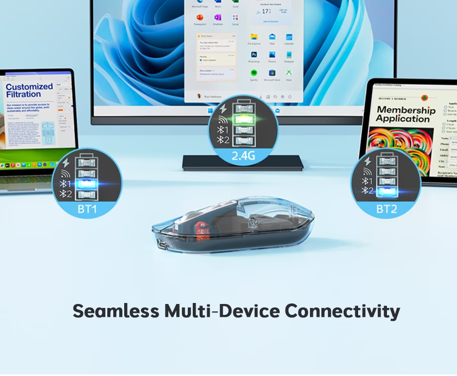 2.4G & Возможность подключения Bluetooth для гибкого удобства