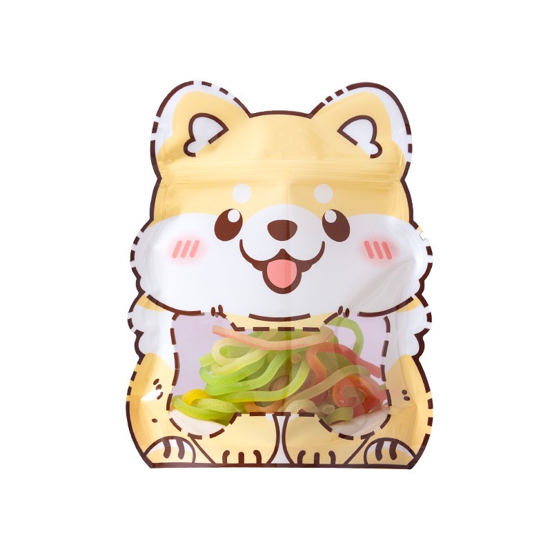 Многоразовые прозрачные пакеты с застежкой-молнией и симпатичным мультяшным дизайном для упаковки конфет, подарков и картона