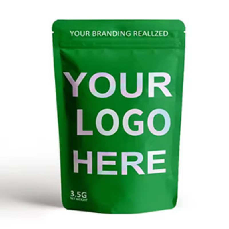 Индивидуально изготовленные 35 майларовых пакетов 14 г из пищевой алюминиевой фольги с застежкой-молнией, устойчивые, с защитой от запахов, для печенья с защитой от детей