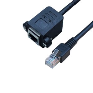 Телефонный Ethernet-кабель RJ12 6P6C между мужчинами и женщинами с установленным винтом