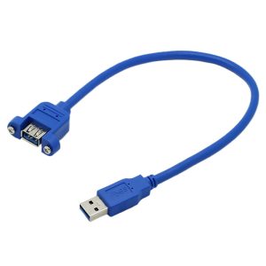 Удлинительный кабель USB 3.0 от мужчины к женщине с закрепленными винтами