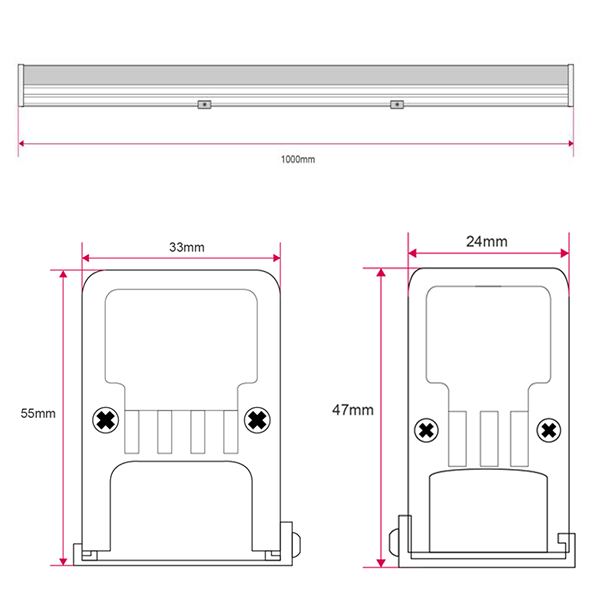 LP48S Линейный светильник – Профессиональное RGB освещение 16-bit с защитой IP66