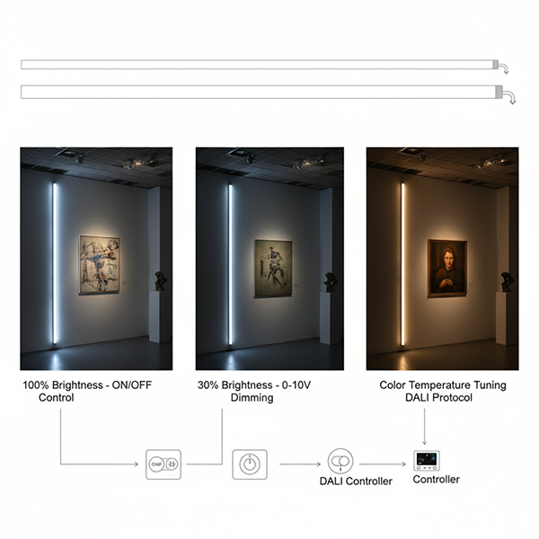 NS1010 Неоновая лента – Ультракомпактная светодиодная лента SMD 2835 с регулируемой мощностью 6W-15W, защитой IP65 и поддержкой протоколов DALI/0-10V для архитектурного и интерьерного освещения