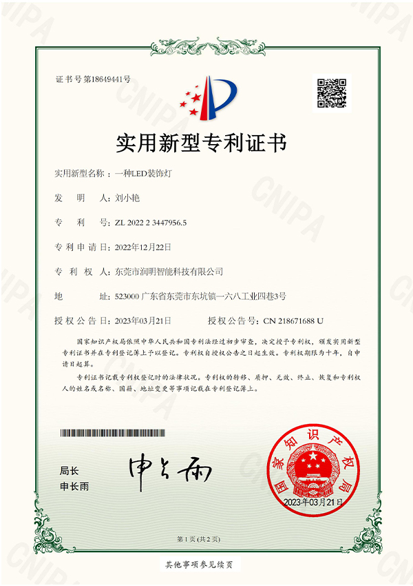Utility Model Patent Certificate (6)