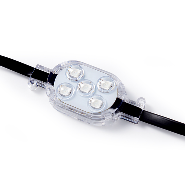 RM5535 Пиксельный светильник – 5 светодиодов SMD5050, угол 180° и защита IP66 для ярких медиафасадов | Купить