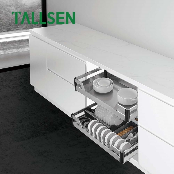 PO6180 Четырехсторонняя корзина для посуды из нержавеющей стали