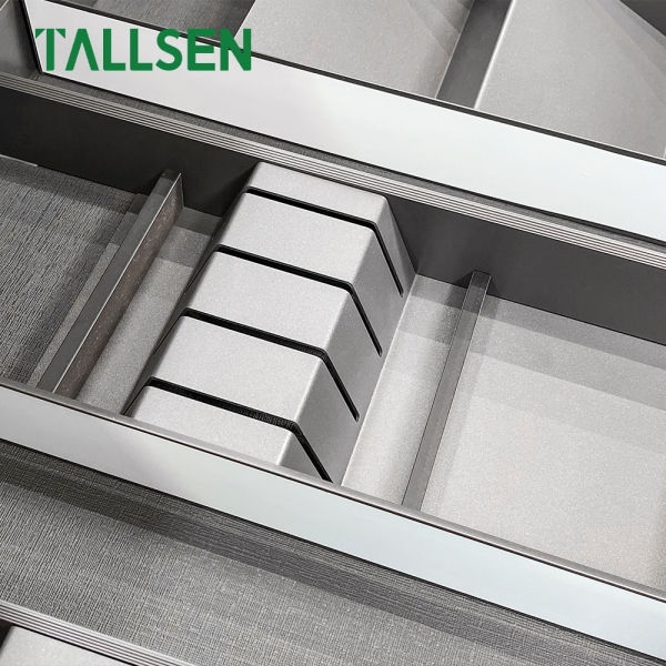 PO6287 Алюминиевая многофункциональная корзина для кухонного ящика