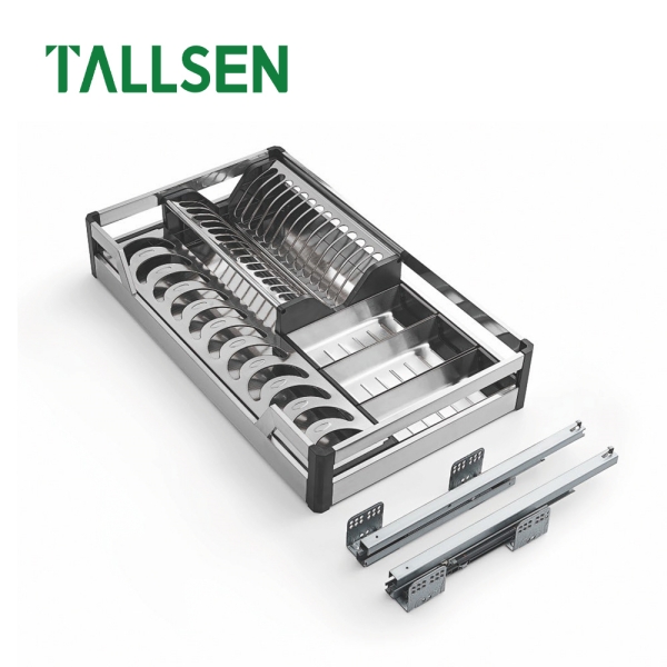 PO6180 Четырехсторонняя корзина для посуды из нержавеющей стали