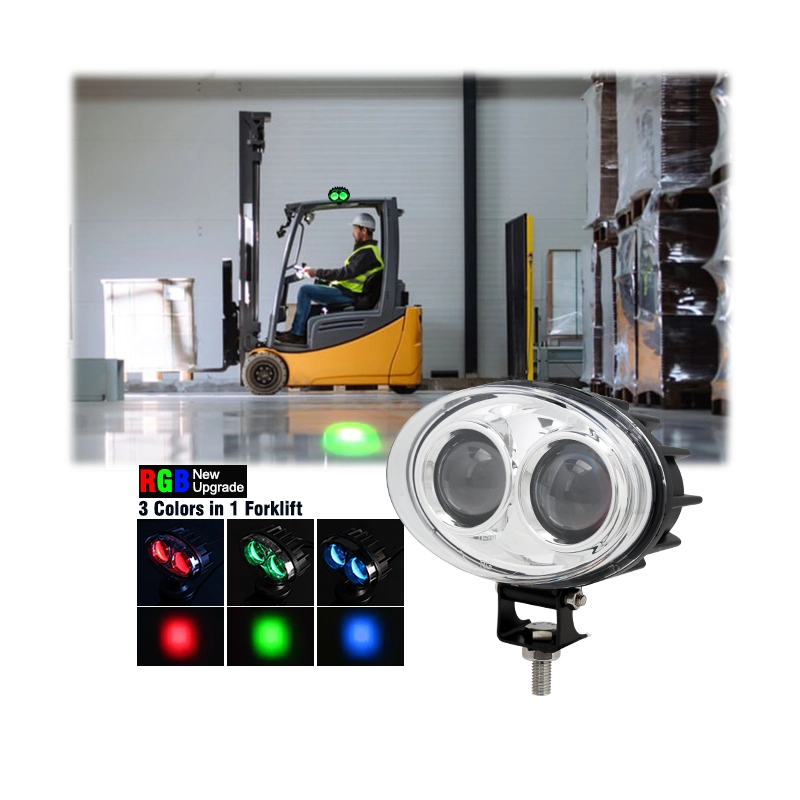 Светодиодный точечный светильник безопасности RGB 10-80 В постоянного тока для вилочного погрузчика