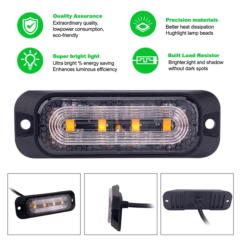 Светодиодный стробоскоп мощностью 12,6 Вт с многократным миганием для тяжелой техники.